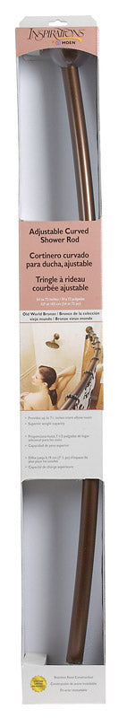 Moen  Adjustable Curved Shower Rod  72 in. L Bronze