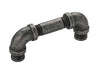 Hickory Hardware Pipeline Contemporary Bar Cabinet Pull 3 in. Black Nickel Vibed 1 pk (Pack of 10)