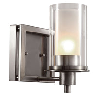 Bel Air Lighting Odyssey 1-Light Brushed Nickel Silver Wall Sconce