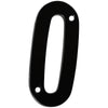 National Hardware 4 in.   Black Die-Cast Zinc Screw-On Number 0 1 pc