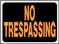 Hy-Ko English No Trespassing Sign Plastic 9 in. H x 12 in. W (Pack of 10)