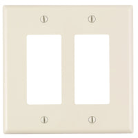 Leviton R56-PJ262-00T 2 Gang Midway Light Almond Decora Wallplate