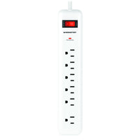 Monster Just Power It Up 8 ft. L 6 outlets Surge Protector White 1080 J