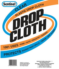 Gam DC90121 10' x 20' Sentinel® Clear Plastic Drop Cloths                                                                                             