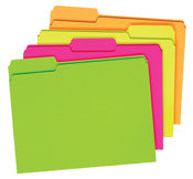 Lsc Communications 40523 11.625 X 9.5 Glow File Folders Assorted Colors 24 Count