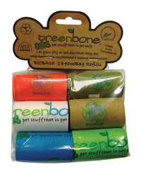 Greenbone Plastic Non Toxic Disposable Pet Waste Bags 12-Roll, 7 L x 5.5 W in.