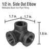 Pipe Decor 1/2 in. FPT  T X 1/2 in. D FPT  Malleable Iron Side Out Elbow