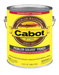 Cabot Problem-Solver White Flat Solvent-Based Alkyd Primer 1 gal. (Pack of 4)