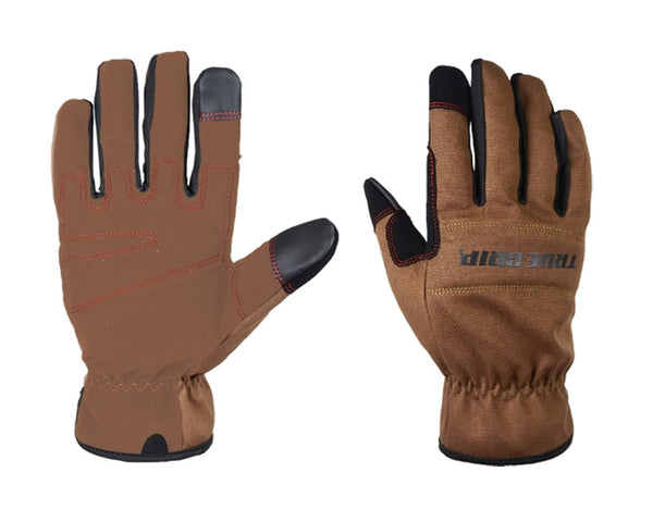 True Grip General Purpose Work Gloves, Touchscreen Compatible, Blue, XL