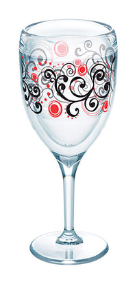 Tervis  9 oz. Berry Swirlwind  Wine Tumbler  Clear