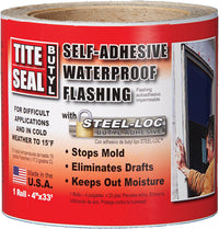 Tite Seal 4 in. W X 33 ft. L Steel Flashing Butyl White