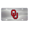 University of Oklahoma 3D Stainless Steel License Plate