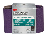 3M Sandblaster 21 in. L X 3 in. W Ceramic Sanding Belt 50 Grit Coarse 1 pk