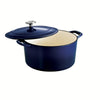 6.5 Qt Enameled Cast Iron Series Covered Round Dutch Oven in Gradated Cobalt