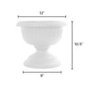 Bloem Grecian Urn 10.5 in. H X 12 in. D Plastic Flower Pot Casper White