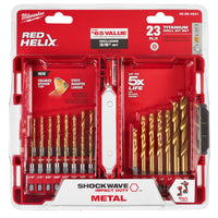 Milwaukee Shockwave Titanium Red Helix Drill Bit Set 23 pc