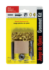 Lord & Hodge  1/4 in. Dia. Brass  Grommet Kit  24 pk