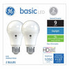 GE Lighting 37019 13 Watt E26 A19 Frosted Daylight LED Non-Dimmable Light Bulbs 2 Count