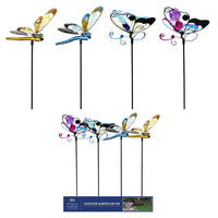 Alpine Metal Assorted 22 in. H Butterfly or Dragonfly Outdoor Garden Stake (Pack of 12)