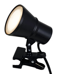 Living Accents 4-3/4 in.   Semi-Gloss Black Mini Clip-On Lamp