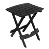 Adams Quik Fold Rectangular Black Polypropylene Folding Side Table