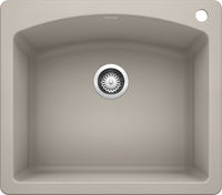 Diamond Single Bowl Dual Mount - Concrete Gray