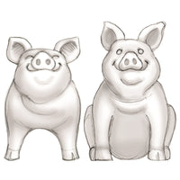 Open Road Brands Pig Salt and Pepper Shakers Ceramic 1 pk (Pack of 4)