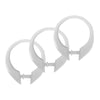 Excell Deluxe Button-Up White Plastic Shower Curtain Rings 12 pk