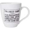 Pfaltzgraff  18 oz. Black/White  Porcelain  I'm A Multi-Tasker  Coffee Mug  1 pk (Pack of 6)