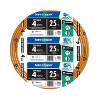 Southwire 25 ft. 4 Solid Bare Copper Building Wire