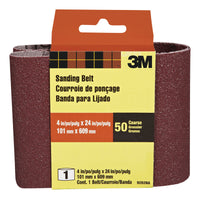 3M 24 inch in. L x 4 in. W Aluminum Oxide Sanding Belt 50 Grit Coarse 1 pc.