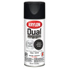 Krylon  Dual  Satin  Black  Paint + Primer Spray Paint  12 oz. (Pack of 6)