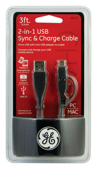 COMBO 2 IN 1CABLE 3' BLK