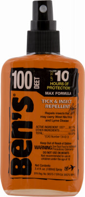 Insect Repellent, 100% Deet, 3.4-oz. Pump Spray