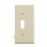 Leviton Light Almond 1 gang Thermoplastic Nylon Toggle Sectional End Wall Plate 1 pk