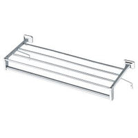 CHROME 24" TOWEL BAR WITH SHELF