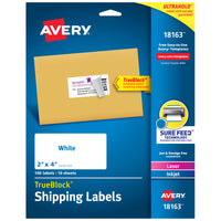 Avery 18163 18163™ White Mailing Labels 10 Sheets (Pack of 5)