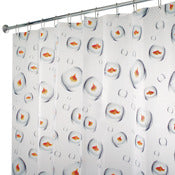 Interdesign 27080 72 X 72 Bubble Fish Shower Curtain