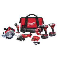 Milwaukee M18 18 V 3Ah 6 Tool Cordless Brushed Combo Kit