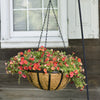 G & B Hpf14-B 14 Black Cobraco English Flat Metal Style Hanging Basket