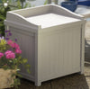 Suncast SS1000 22 Gallon Light Taupe Deck Box With Seat