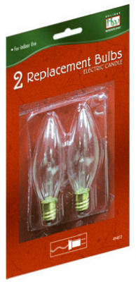 Replacement Bulbs For Electric Christmas Candle,  2-Pk.