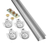 National Hardware Galvanized Nylon/Steel By-Pass Door Hardware Set 1 pk