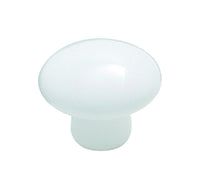 Amerock  Allison  Round  Cabinet Knob  1-3/8 in. Dia. 1-1/8 in. White  2 pk