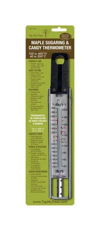 Tap My Trees Plastic/Stainless Steel Maple Sugaring and Candy Thermometer