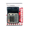 Sentry Black 12 digit Solar Powered Deluxe Desktop Calculator