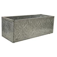 Robert Allen  7 in. H x 18 in. W Galvanized Steel  Window Planter  Gray