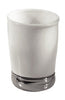 iDesign York Chrome White Ceramic/Steel Tumbler