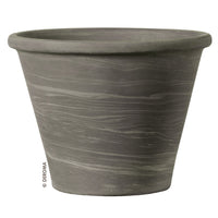 Duo Planter, Round, Grafite Clay, 6-In. (Pack of 16)