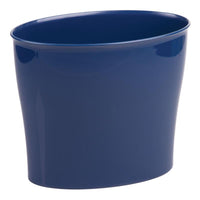 InterDesign Nuvo 3 gal Navy Plastic Oval Trash Can